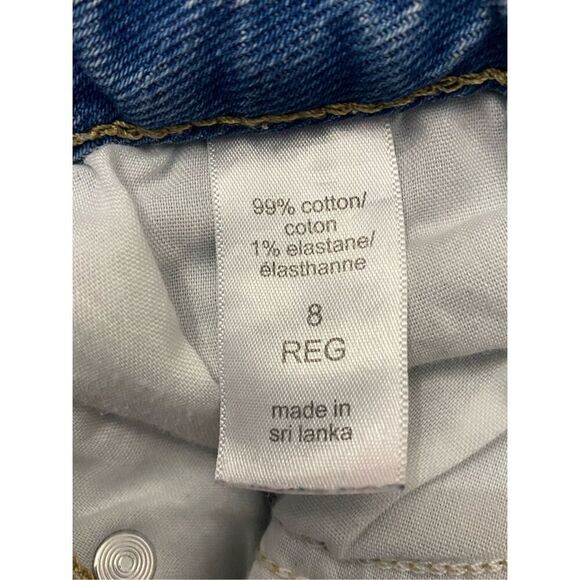 Edgely High Rise Distressed Jeans Button Fly Light Wash Women’s Size 8 Regular - Picture 5 of 8